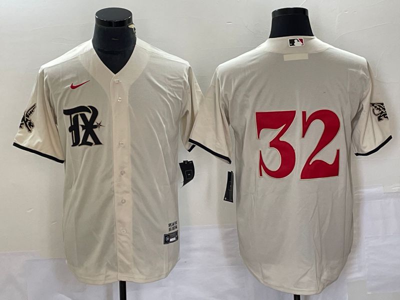 Men Texas Rangers #32 No Name Nike Cream 2023 City Connect MLB Jersey->women mlb jersey->Women Jersey